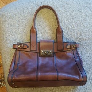 Fossil leather handbag